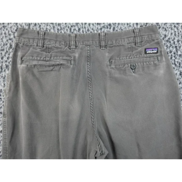 Patagonia Performance Straight Fit Pants Mens 34 Gray Canvas Chino Trousers